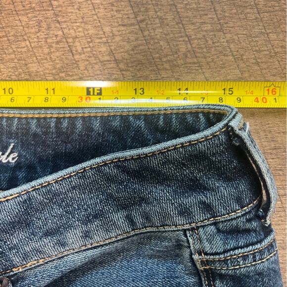 American Eagle Artist Stretch Jeans Womens Size 6 Cropped Denim Simple Casual - Picture 7 of 10
